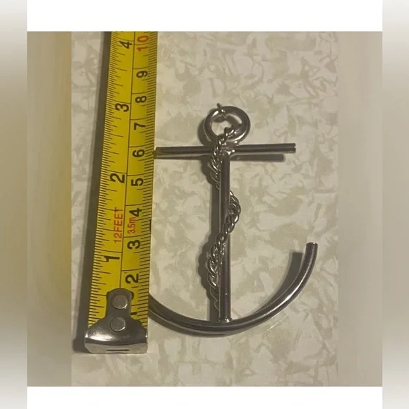 MAKE AN OFFER 🍒 Vintage Costume Anchor Statement Pendant #7284 - Picture 5 of 6